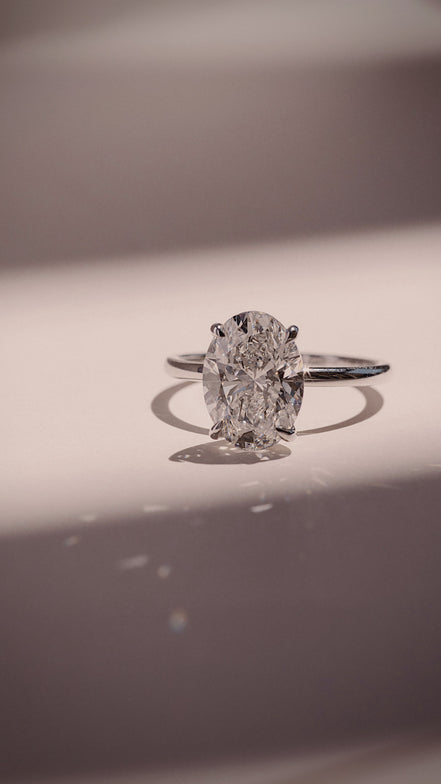 Oval 3.10 Carat Lab Diamond Ring