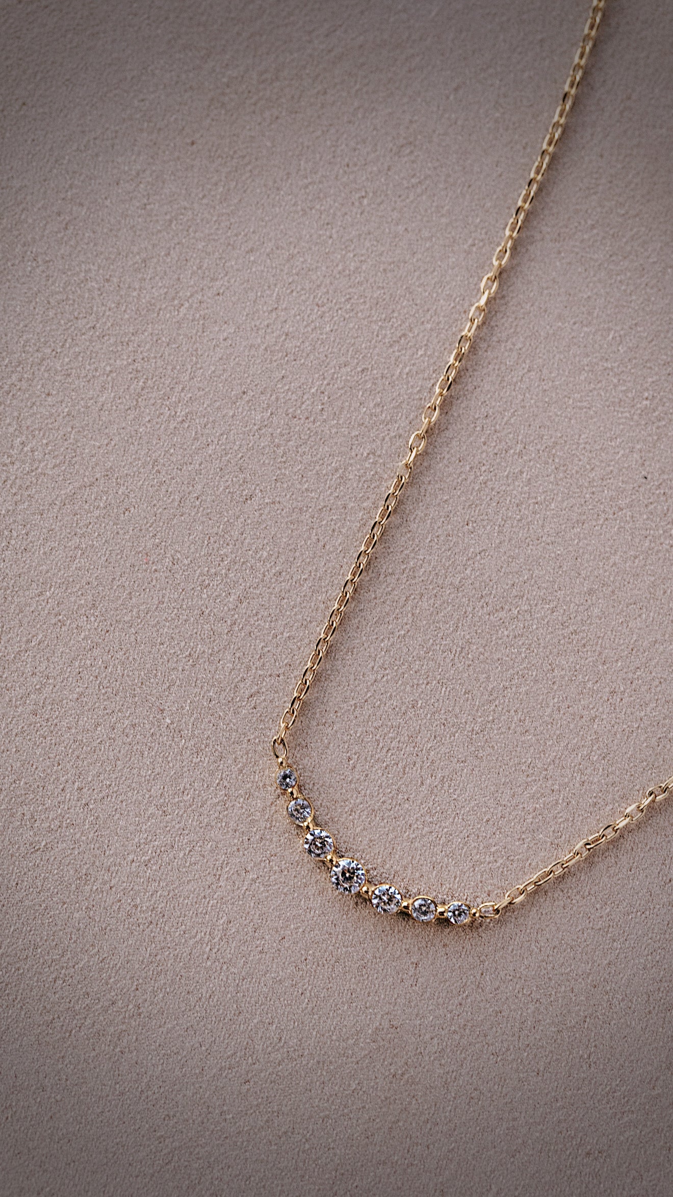 Diamond Row CZ Necklace