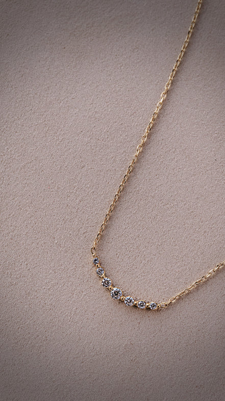 Diamond Row CZ Necklace