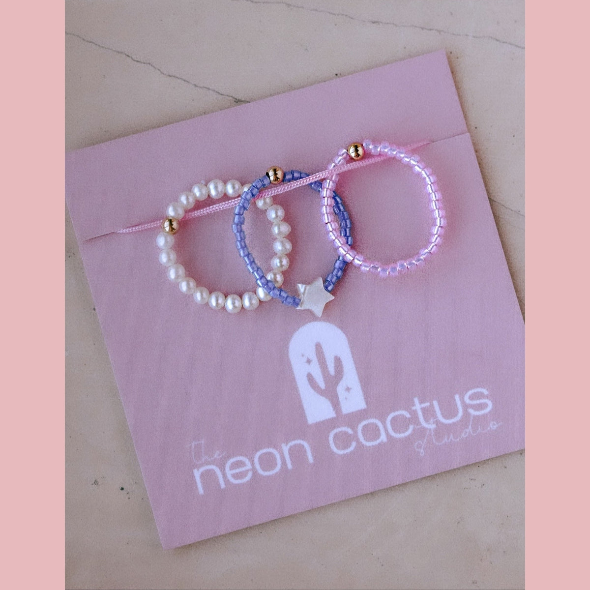 Beaded Ring Trio