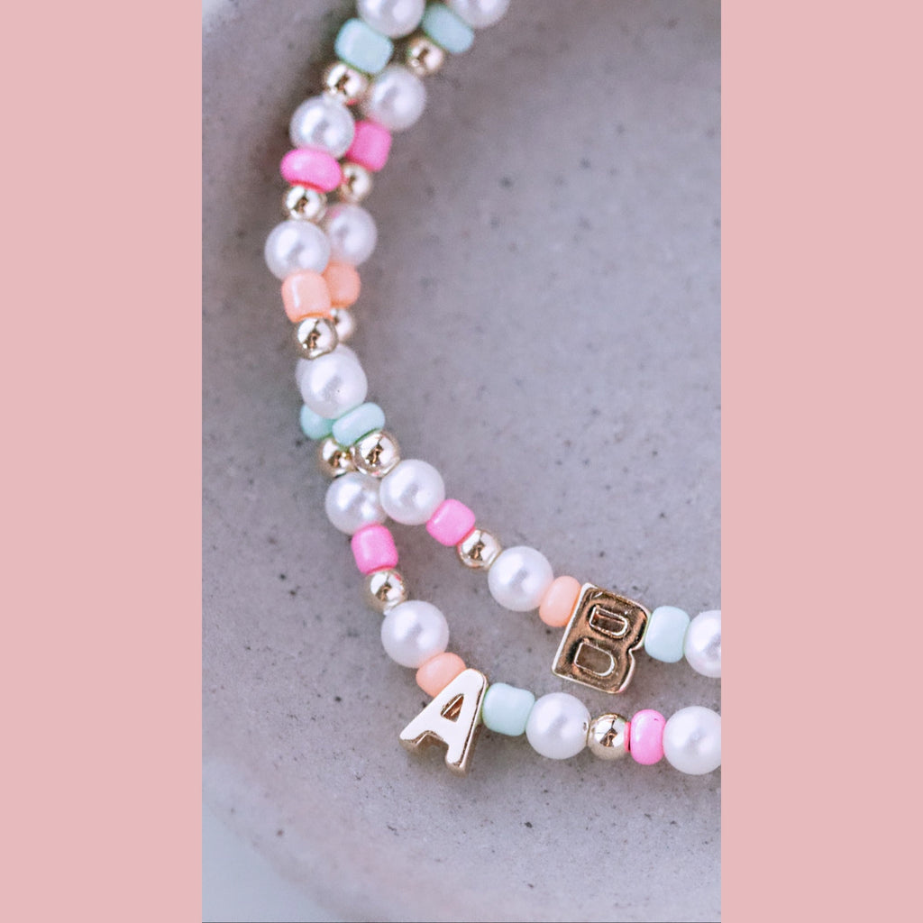 Pearl Monogram Bracelet - The Neon Cactus Studio