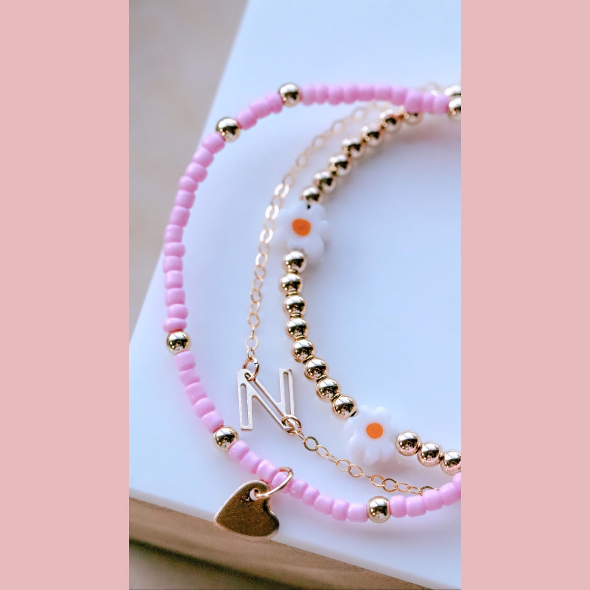 The Nora Initial Bracelet - The Neon Cactus Studio