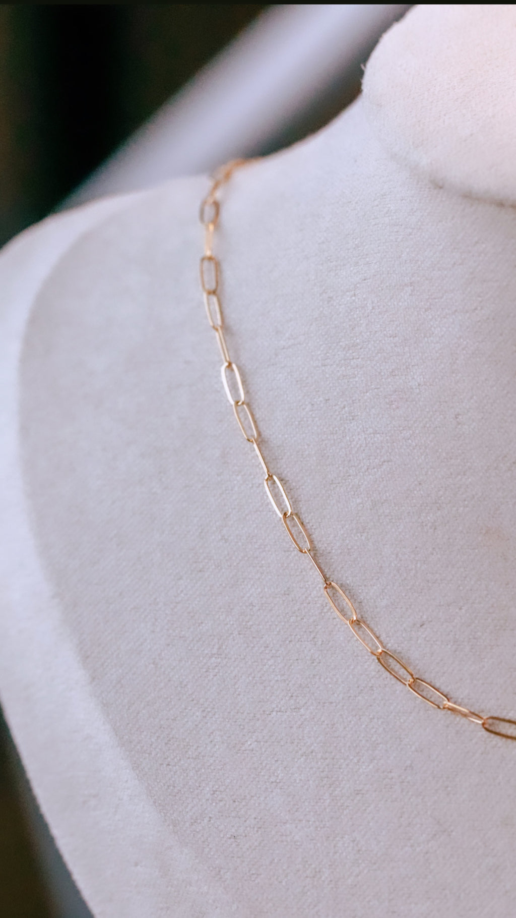 Dainty Small Paperclip Chain Necklace
