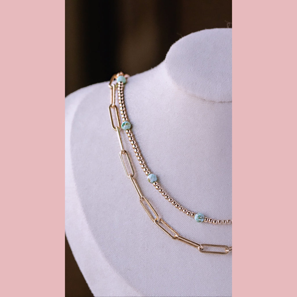 Peruvian Turquoise Necklace - The Neon Cactus Studio