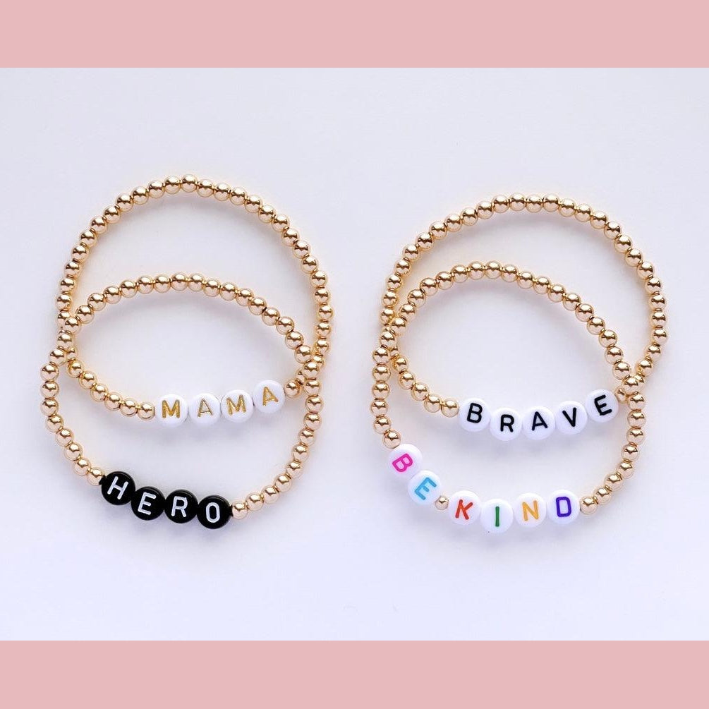 The OG 4mm Gold Filled Personalized Bracelet - The Neon Cactus Studio