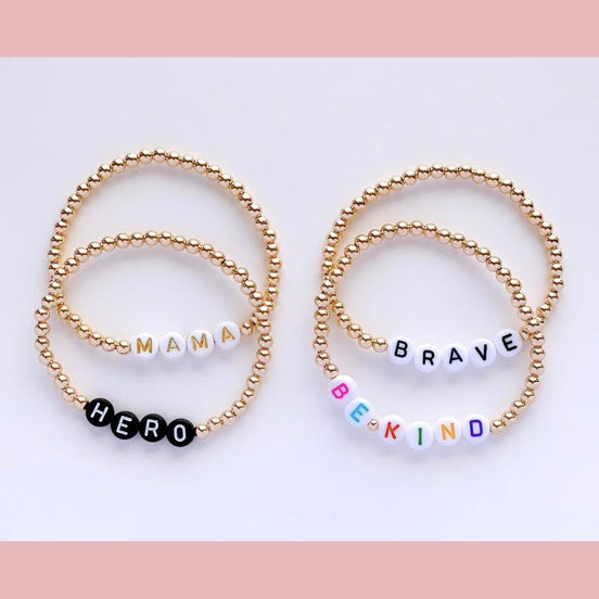 The OG 4mm Gold Filled Personalized Bracelet - The Neon Cactus Studio