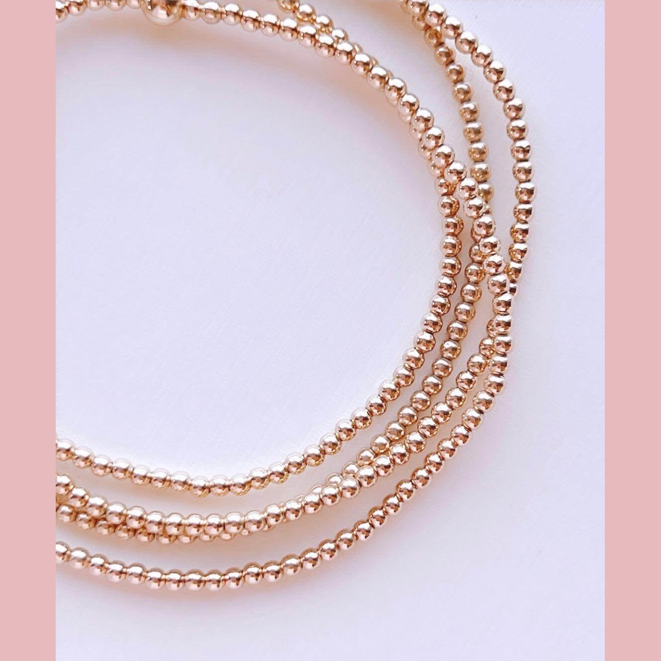 2mm Gold Filled Stack of 4 - The Neon Cactus Studio