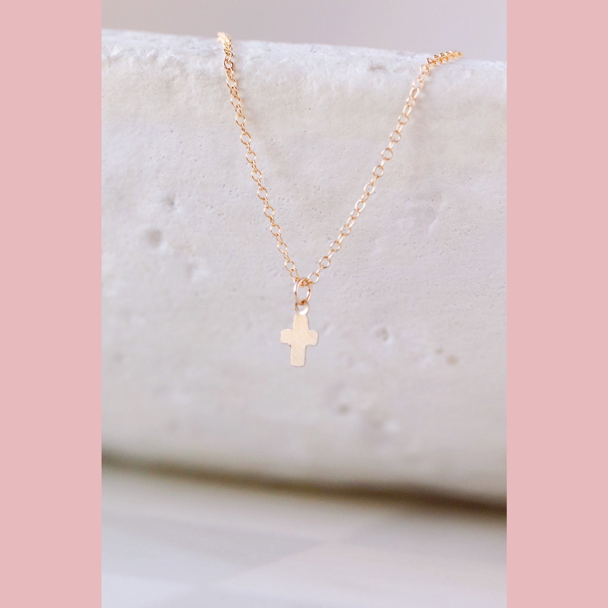 Itty Bitty Cross Necklace - The Neon Cactus Studio