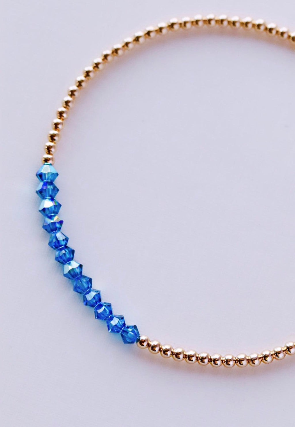 Thin Blue Line Gold Filled Bracelet - The Neon Cactus Studio
