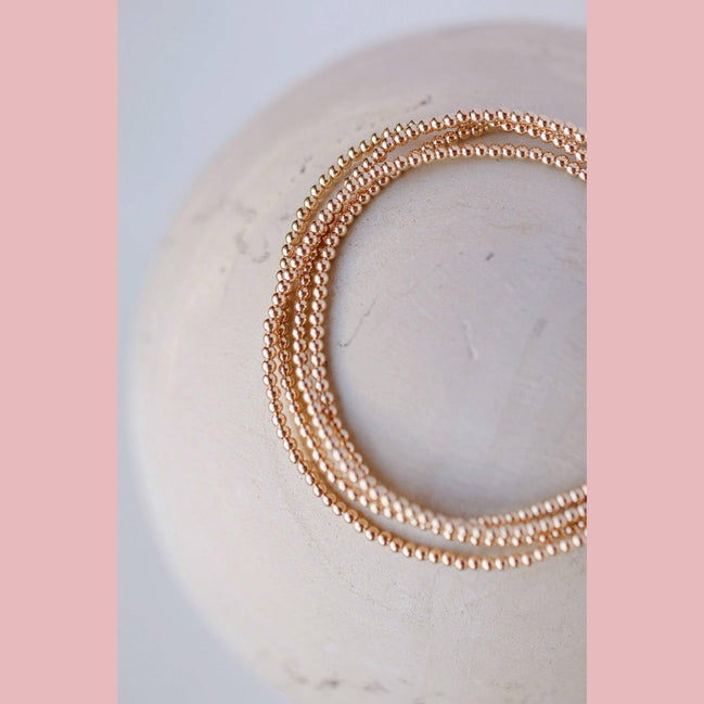 2mm Gold Filled Stack of 4 - The Neon Cactus Studio