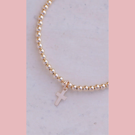 Simple Cross Bracelet - The Neon Cactus Studio