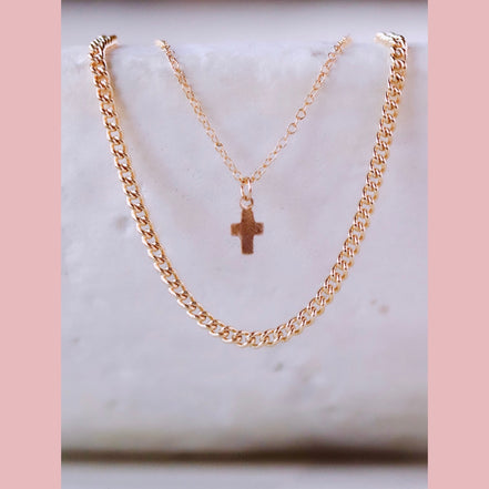 Itty Bitty Cross Necklace - The Neon Cactus Studio
