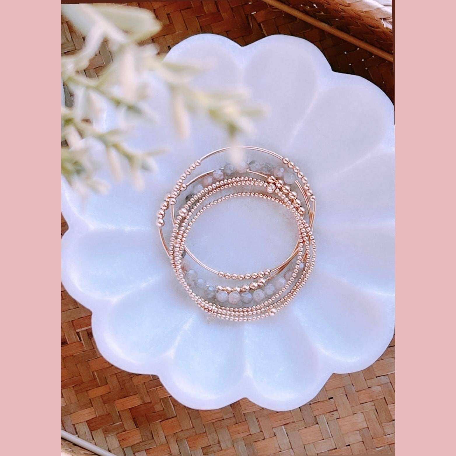 2mm Gold Filled Stack of 4 - The Neon Cactus Studio