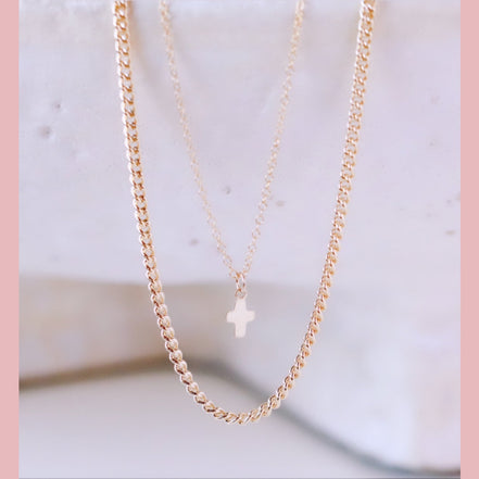 Itty Bitty Cross Necklace - The Neon Cactus Studio