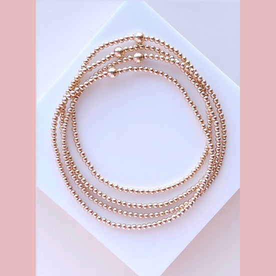 2mm Gold Filled Stack of 4 - The Neon Cactus Studio