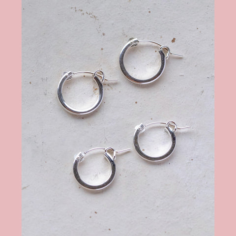 The Cleo Silver Hoop Earring - The Neon Cactus Studio