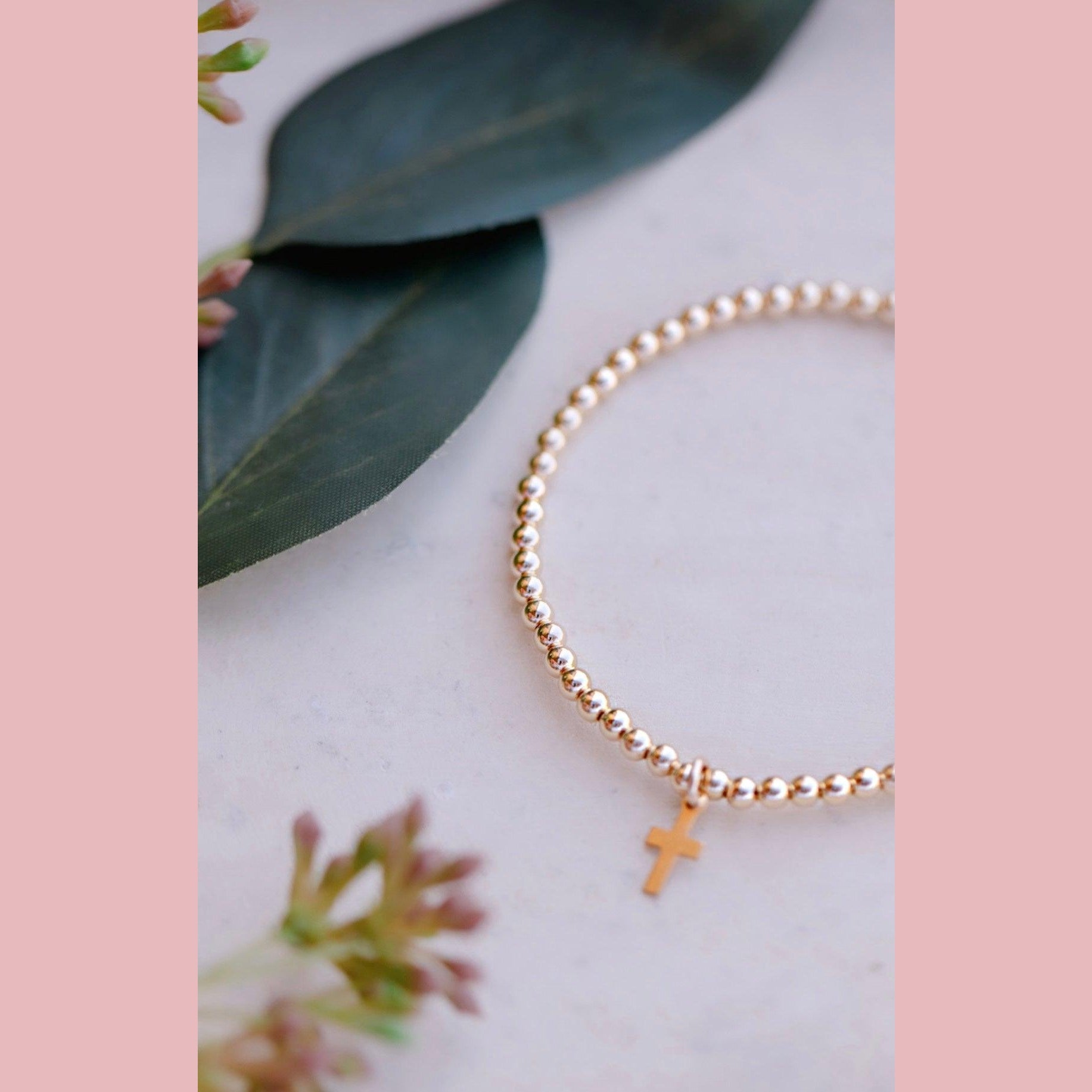 Simple Cross Bracelet - The Neon Cactus Studio