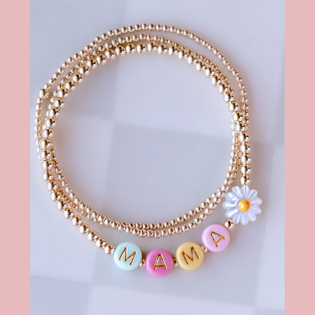 Custom Daisy Personalized Bracelet - The Neon Cactus Studio