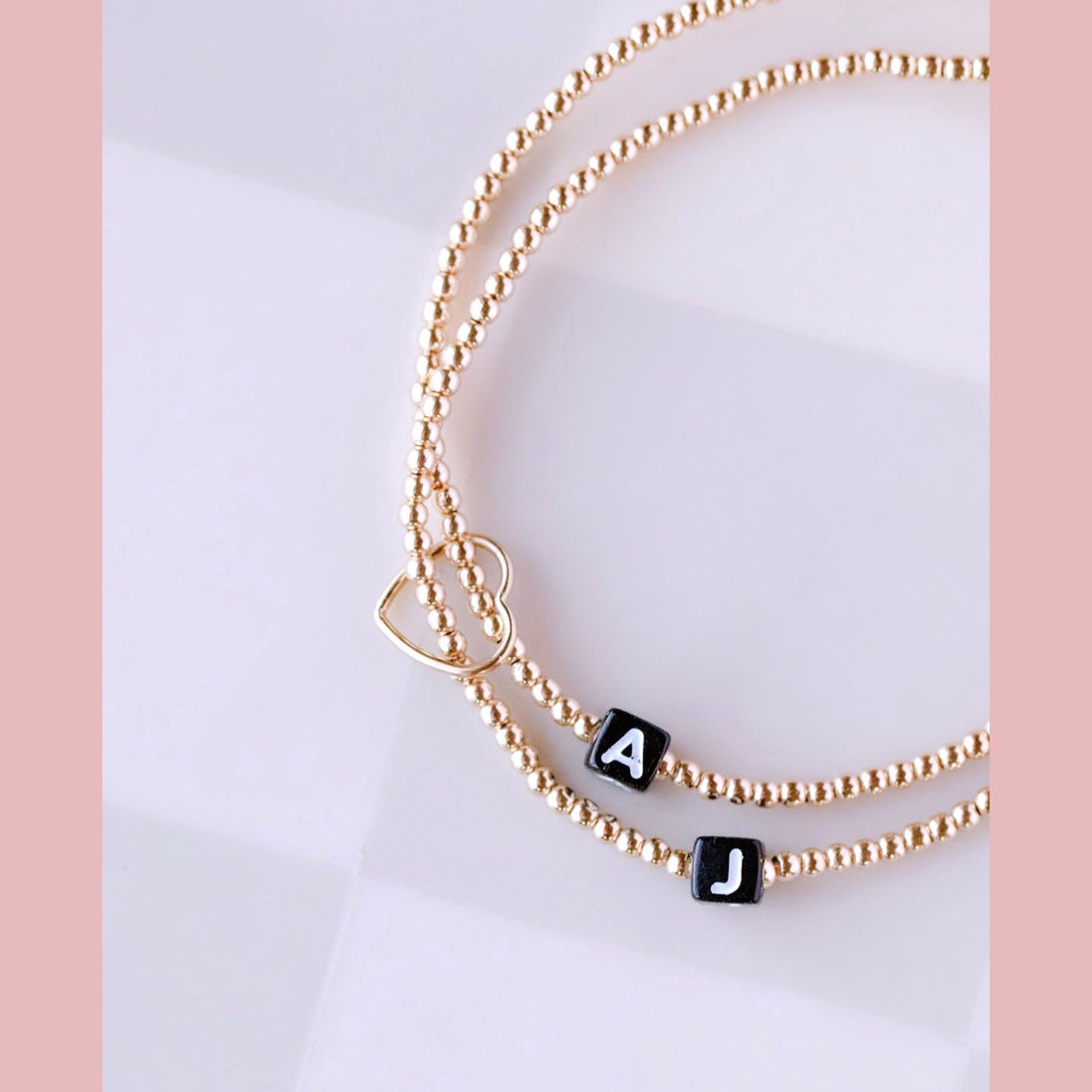 Forever Love Initial Bracelet - The Neon Cactus Studio