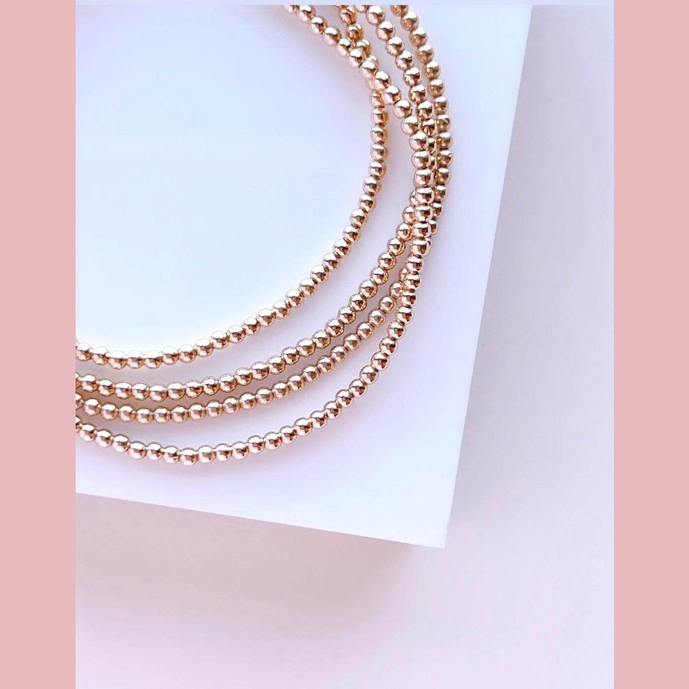 2mm Gold Filled Stack of 4 - The Neon Cactus Studio