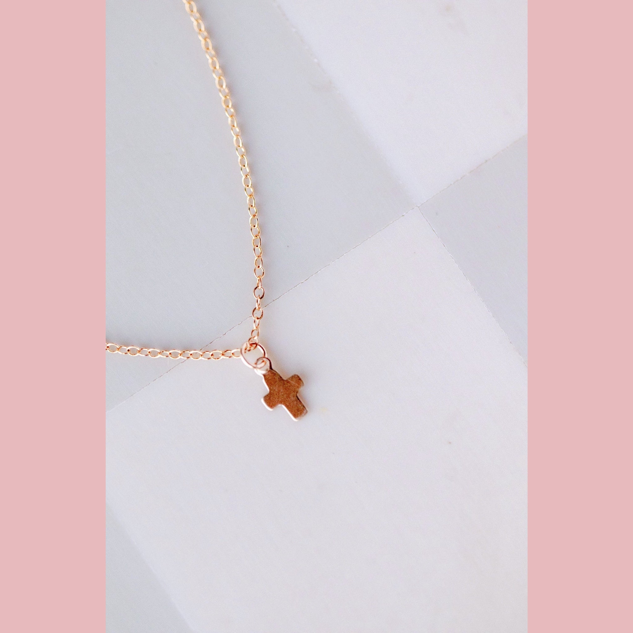 Itty Bitty Cross Necklace - The Neon Cactus Studio
