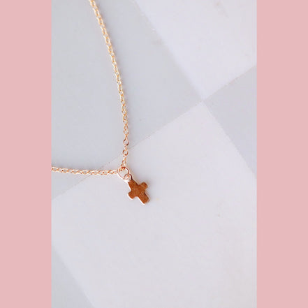 Itty Bitty Cross Necklace - The Neon Cactus Studio