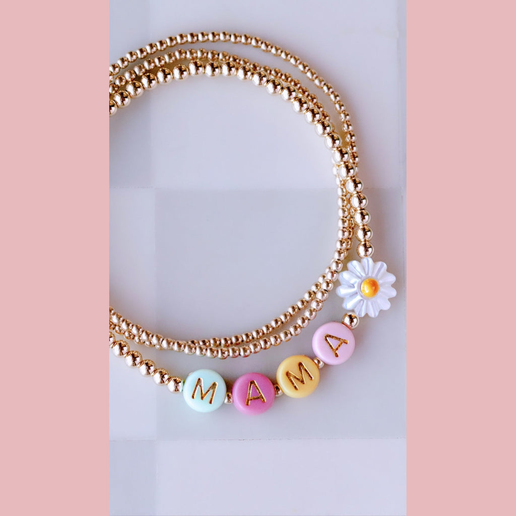 Custom Daisy Personalized Bracelet - The Neon Cactus Studio
